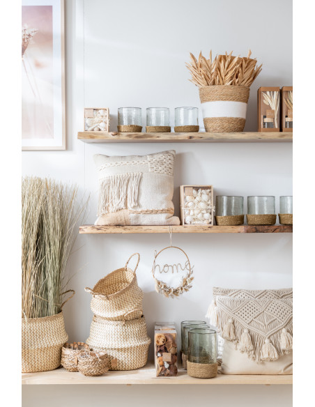 Coussin douillet en coton blanc cassé petitJ-Line