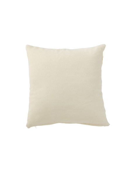 Coussin Feuille Textile BlancJ-Line