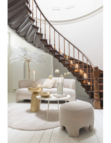 Coussin torsadé en polyester beigeJ-Line