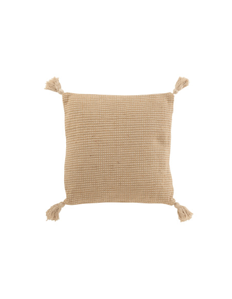 Coussin en jute coton / jute beige / marronJ-Line