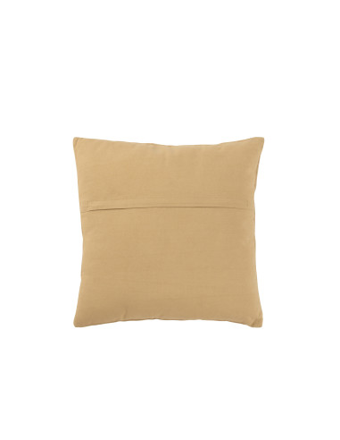 Broderie de coussin en coton beigeJ-Line