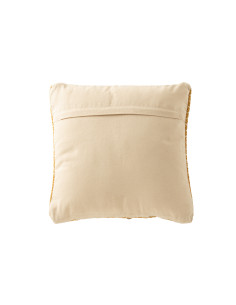 Coussin Bali en coton blanc/ocreJ-Line 2