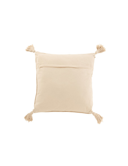 Coussin en jute coton / jute beige / marronJ-Line