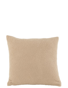 Coussin Teddy Bouclé Beige ChaudJ-Line
