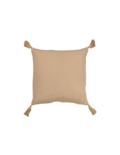 Coussin Fleur Pompon Polyester BeigeJ-Line 2