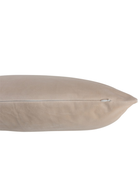 Coussin carré en velours crèmeJ-Line