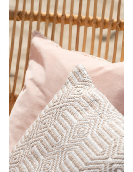 Coussin Ibiza Poly Naturel/BlancJ-Line
