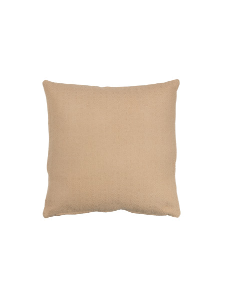 Coussin carré en polyester beigeJ-Line