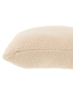 Coussin Teddy Bouclé Beige ChaudJ-Line 2