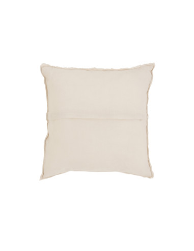 Bordure de coussin courte en coton/lin blancJ-Line