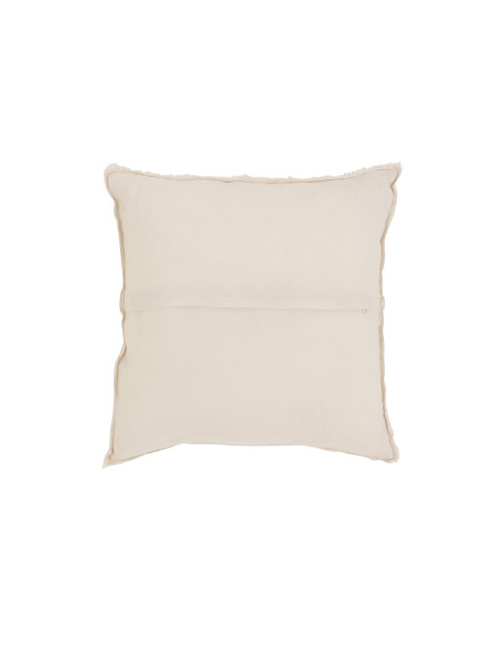 Bordure de coussin courte en coton/lin blancJ-Line