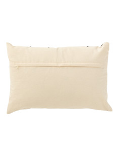 Coussin visages coton crème/marron/noirJ-Line 2