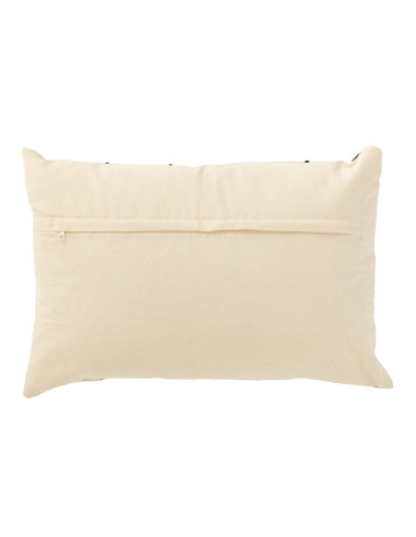 Coussin visages coton crème/marron/noirJ-Line