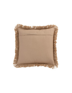 Coussin Fleur Abstrait en Jute Naturel/BeigeJ-Line 2