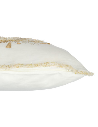 Coussin Arbre Textile Blanc/OrJ-Line