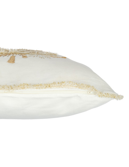 Coussin Arbre Textile Blanc/OrJ-Line