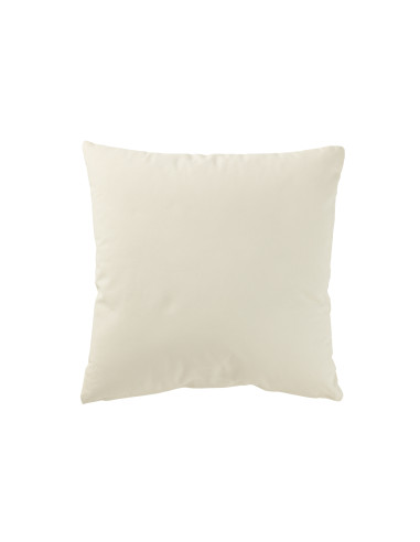 Coussin Sapin de Noël à Franges et Pompons en Coton Blanc/OrJ-Line