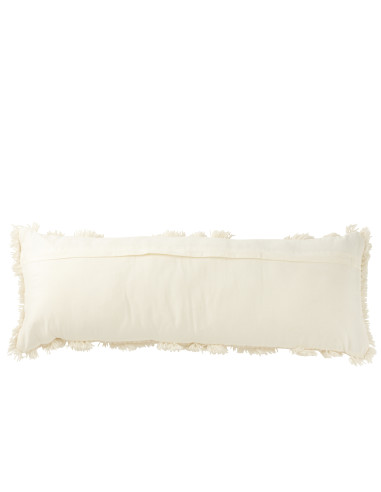 Coussin rectangle flèches sequins laine/coton crème/orJ-Line