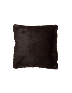 Coussin mignon en polyester brun foncéJ-Line