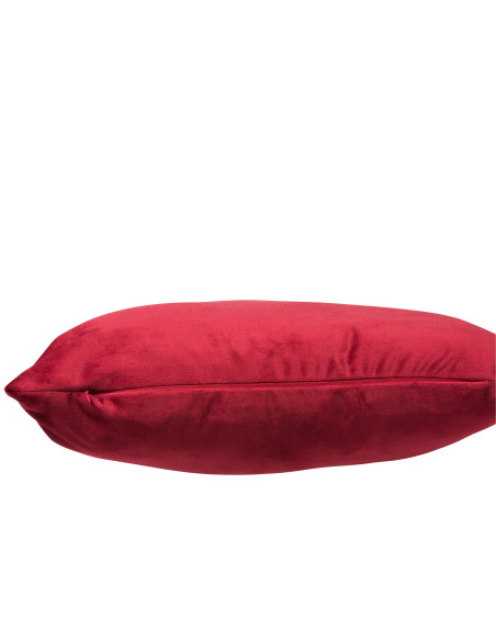 Coussin carré en velours rougeJ-Line