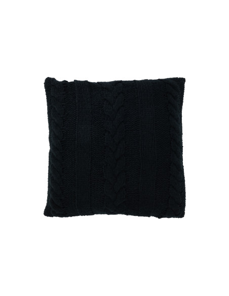 Coussin torsadé en polyester noirJ-Line Coussin torsadé en polyester noirJ-Line