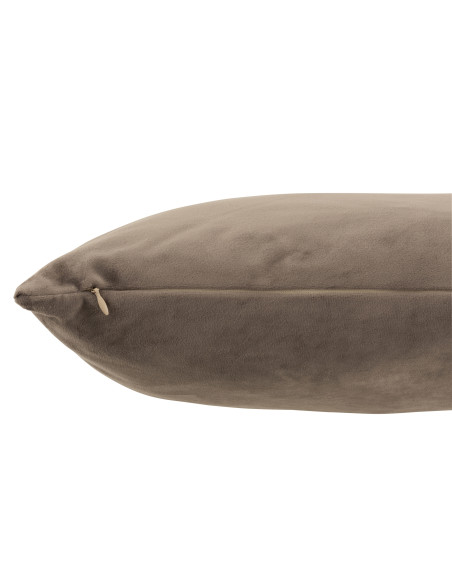 Coussin carré en velours grisJ-Line