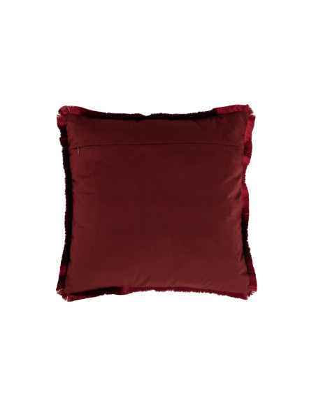 Coussin carré en polyester rouge AlphaJ-Line