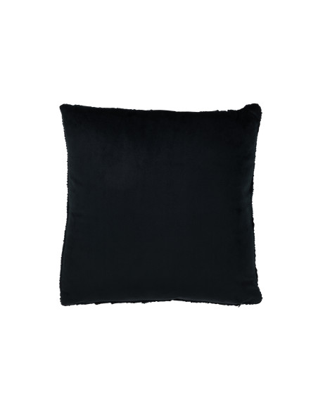 Coussin torsadé en polyester noirJ-Line Coussin torsadé en polyester noirJ-Line