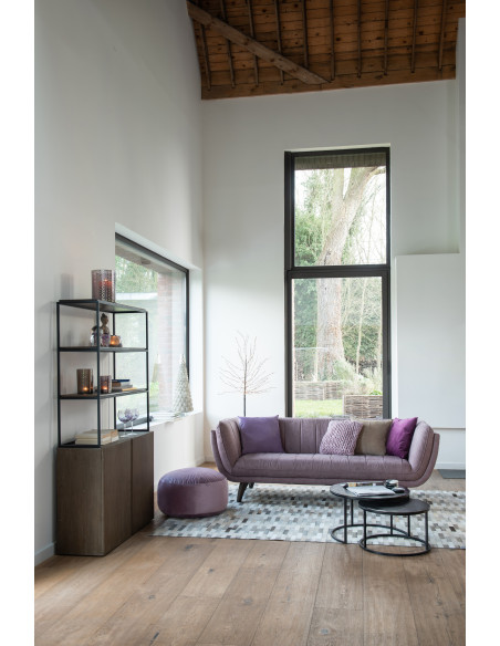 Coussin carré en velours grisJ-Line