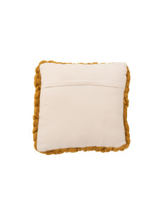 Coussin tricoté en acrylique ocreJ-Line 2
