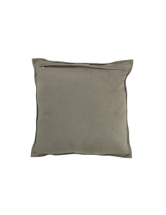 Coussin carré en cuir vert.J-Line 2