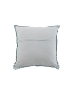 Coussin carré en dentelle de coton bleuJ-Line 2