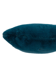 Coussin mignon en polyester bleu pétroleJ-Line 2