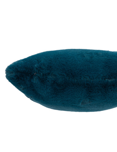Coussin mignon en polyester bleu pétroleJ-Line