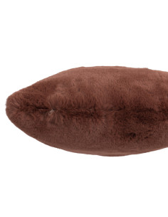 Coussin mignon en polyester brun clairJ-Line 2