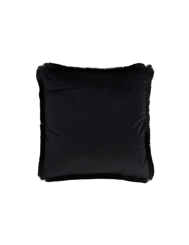 Coussin carré en polyester noir AlphaJ-Line