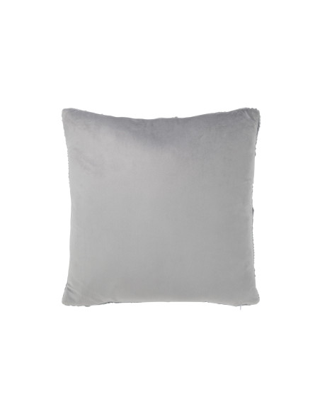 Coussin torsadé en polyester grisJ-Line