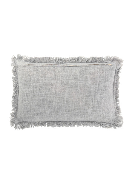 Frange de coussin en velours de coton bleuJ-Line