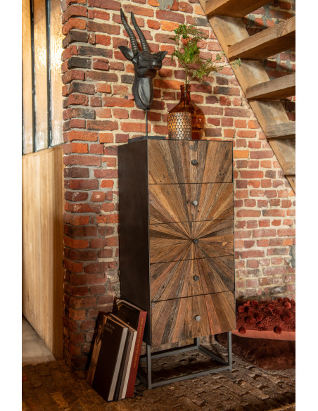 Coussin mignon en polyester brun clairJ-Line