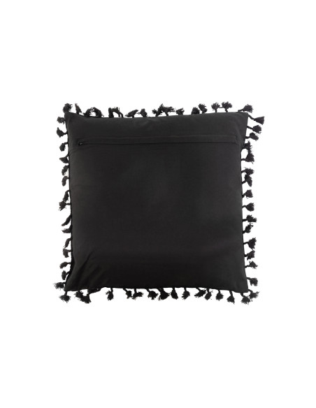 Coussin en coton marocain noirJ-Line