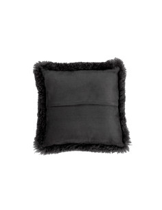 Coussin carré en peau de mouton gris foncéJ-Line 2