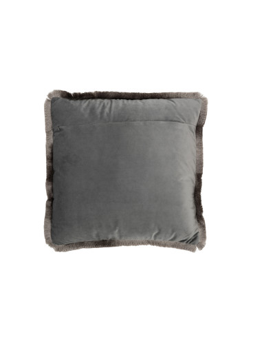 Coussin carré en polyester gris AlphaJ-Line