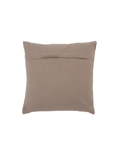 Coussin carré en coton marron FayolaJ-Line 2