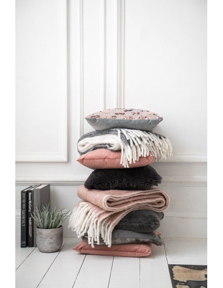 Coussin carré en polyester gris AlphaJ-Line Coussin carré en polyester gris AlphaJ-Line