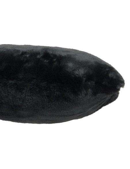 Coussin mignon en polyester noirJ-Line