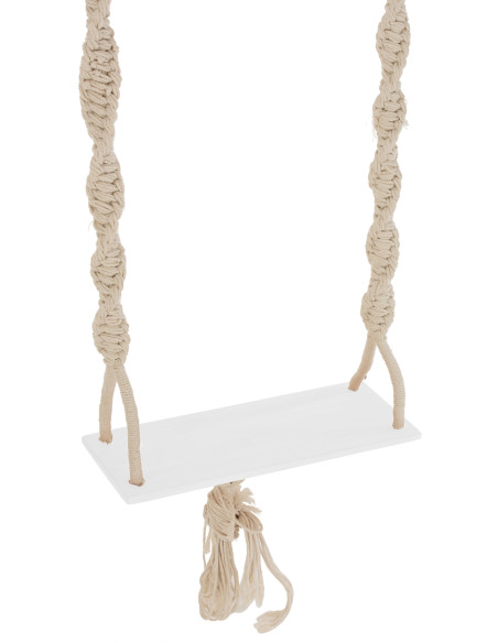 J-LineBalancelle en coton/bois beige style bohème