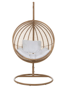 J-LineChaise suspendue ronde en acier naturel 2