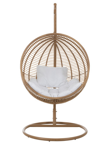 J-LineChaise suspendue ronde en acier naturel