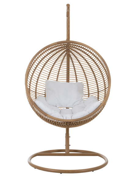 J-LineChaise suspendue ronde en acier naturel