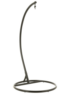 J-LineChaise suspendue + coussins Bula métal / roseau noir 2
